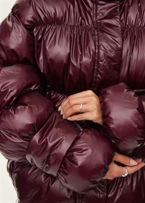 Active hood jakke Dark Burgundy Oval Square 